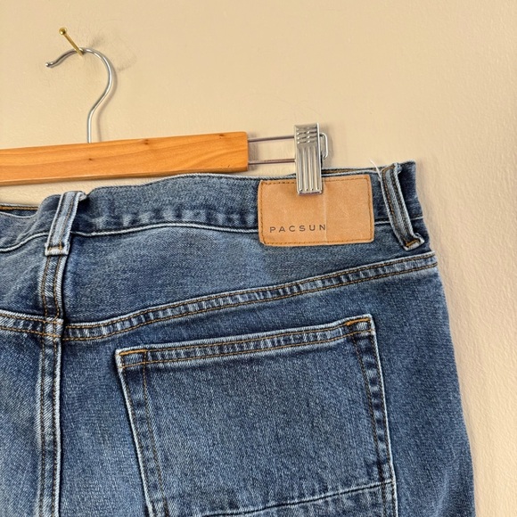 Mens Pacsun Stacked Skinny Dark Wash Jeans 33x32 - Picture 4 of 6